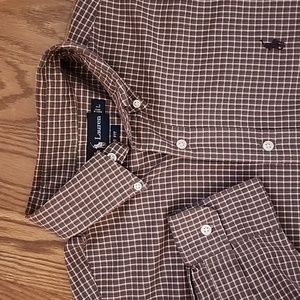Ralph lauren blue label‎ long sleeve button down shirt classic fit lg